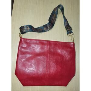 Hobo Crossbody Bag for Women Vegan PU Leather Shoulder Purses Stylish Red